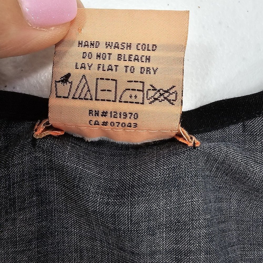 Flying Tomato Duster Womens Size Small Medium Maxi Kimono Black Floral Boho - Picture 9 of 11